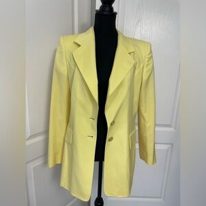 ESCADA blazer jacket yellow wool EU 40 fits US 8 10 vintage Margaretha Ley